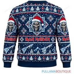 Iron Maiden Midnight Blizzard Eddie ugly christmas sweater