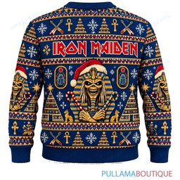 Iron Maiden Pharaoh Christmas Eddie ugly christmas sweater