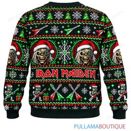 Iron Maiden Cyber Santa Eddie ugly christmas sweater