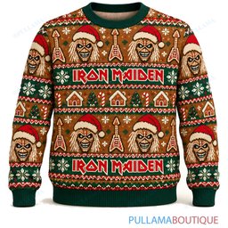 Iron Maiden Gingerbread Eddie ugly christmas sweater
