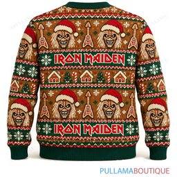 Iron Maiden Gingerbread Eddie ugly christmas sweater