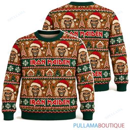 Iron Maiden Gingerbread Eddie ugly christmas sweater