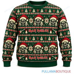Iron Maiden Classic Nordic Eddie ugly christmas sweater
