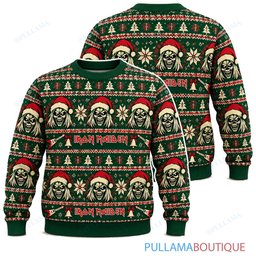 Iron Maiden Classic Nordic Eddie ugly christmas sweater