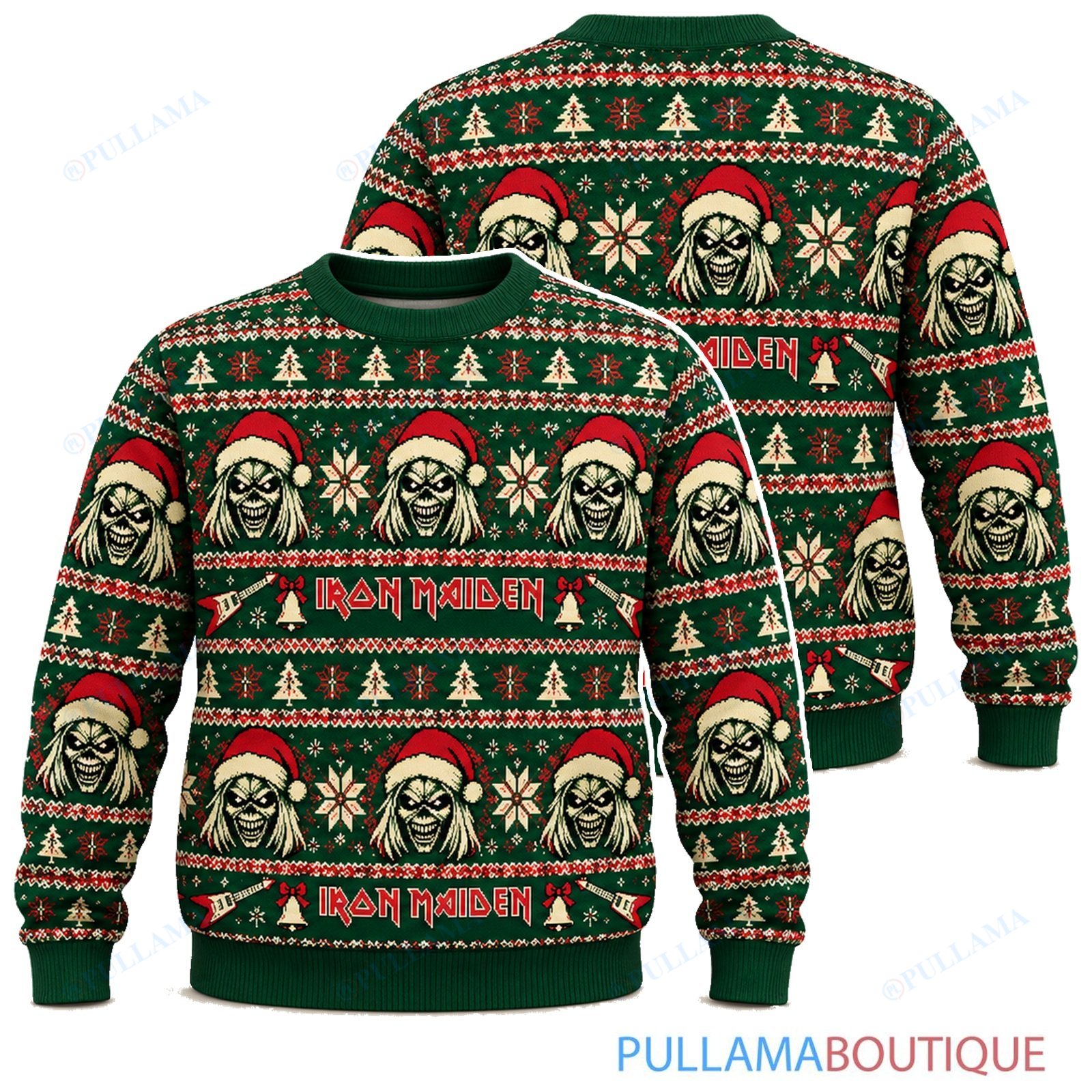 Iron Maiden Classic Nordic Eddie ugly christmas sweater