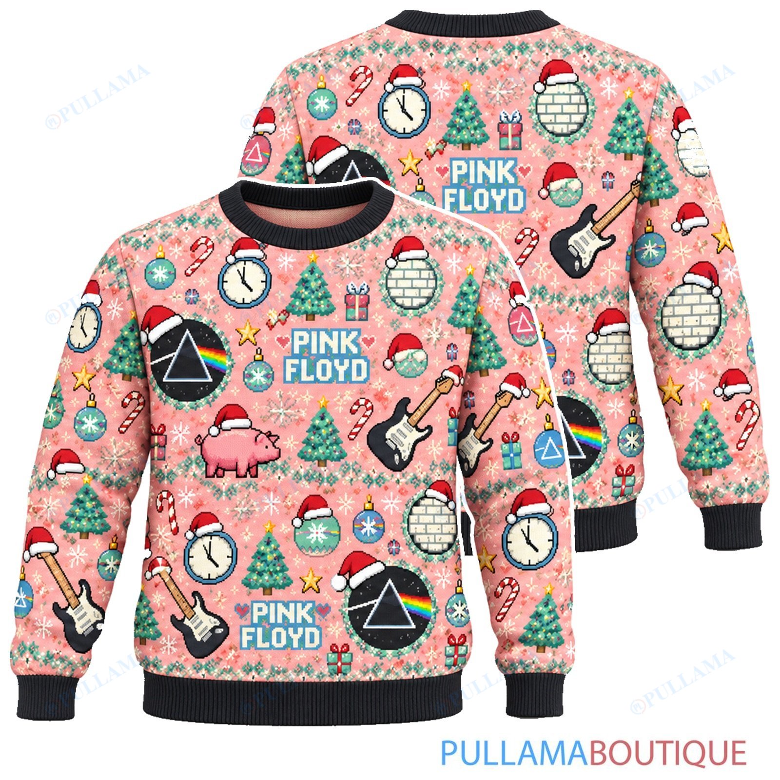 Pink Floyd Pastel Noel ugly christmas sweater