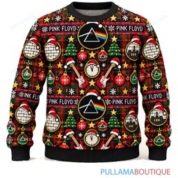Pink Floyd Tartan ugly christmas sweater