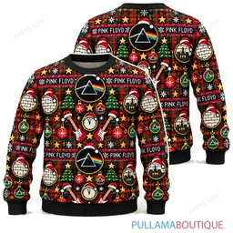 Pink Floyd Tartan ugly christmas sweater