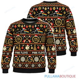 Pink Floyd Black Gold ugly christmas sweater