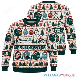 Pink Floyd Scandi Cream ugly christmas sweater