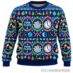 Pink Floyd Festive Ribbons ugly christmas sweater
