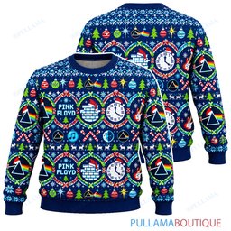 Pink Floyd Festive Ribbons ugly christmas sweater