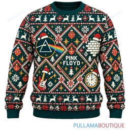 Pink Floyd Nordic Diamonds ugly christmas sweater