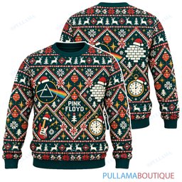 Pink Floyd Nordic Diamonds ugly christmas sweater