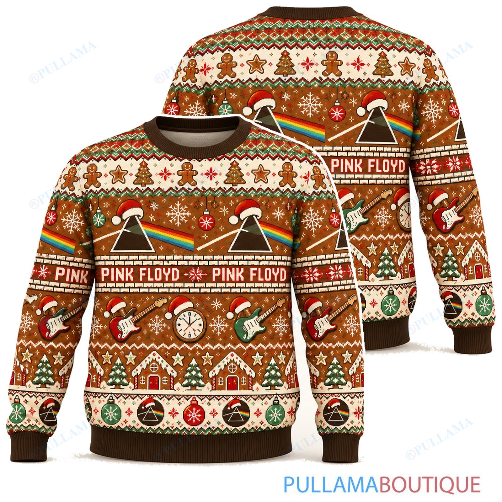 Pink Floyd Gingerbread ugly christmas sweater