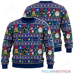 Pink Floyd Gift Wrap ugly christmas sweater