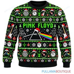 Pink Floyd Electric Green ugly christmas sweater
