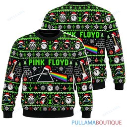 Pink Floyd Electric Green ugly christmas sweater