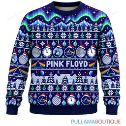 Pink Floyd Aurora ugly christmas sweater
