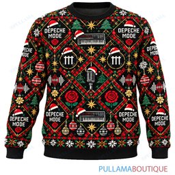 Depeche Mode Tartan ugly christmas sweater