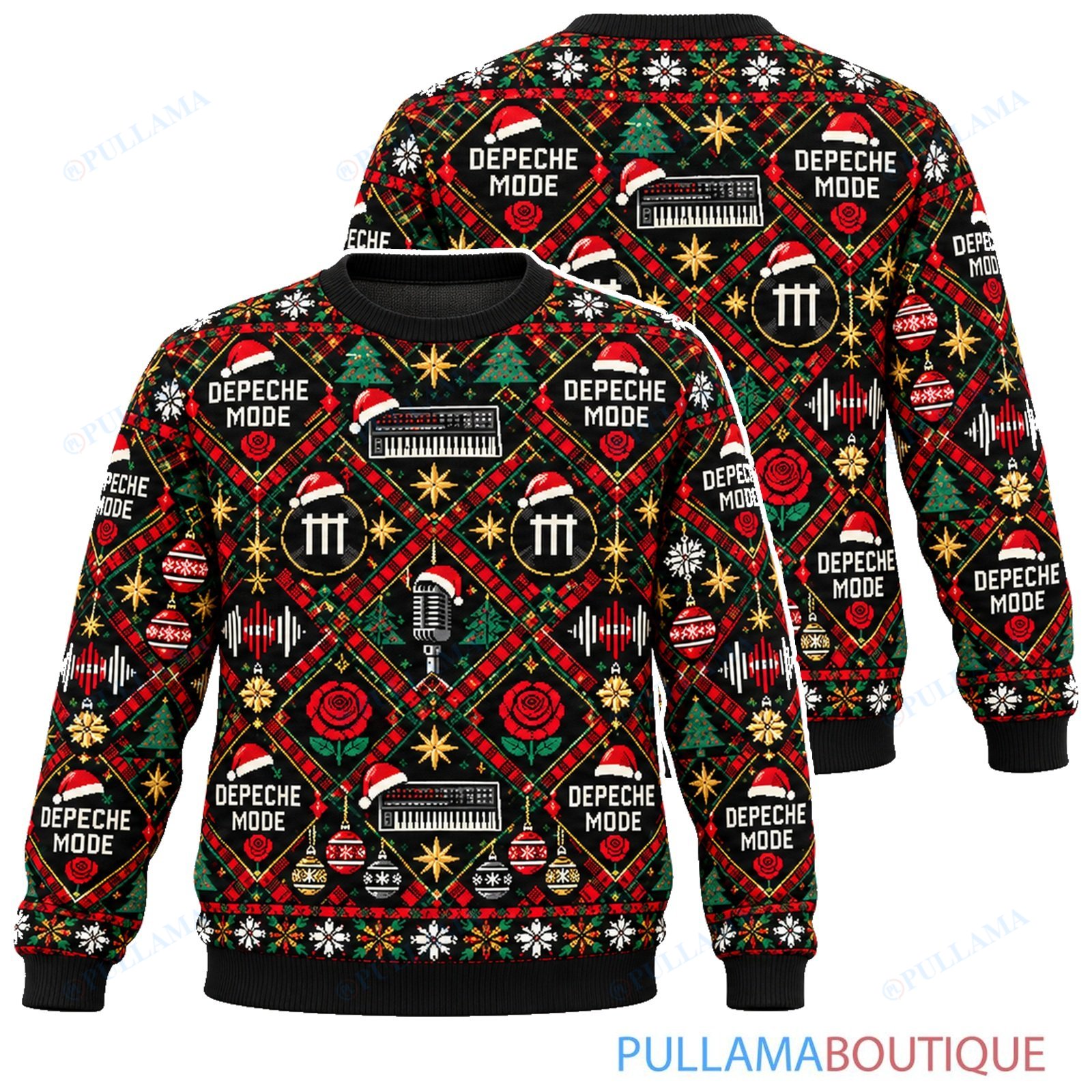 Depeche Mode Tartan ugly christmas sweater