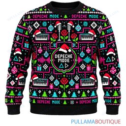 Depeche Mode Neon Arcade ugly christmas sweater