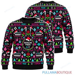 Depeche Mode Neon Arcade ugly christmas sweater