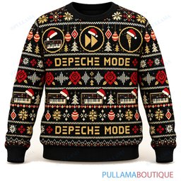 Depeche Mode Black Gold ugly christmas sweater