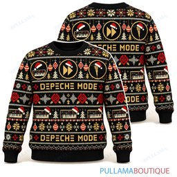 Depeche Mode Black Gold ugly christmas sweater