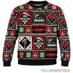 Depeche Mode Checkerboard ugly christmas sweater