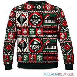 Depeche Mode Checkerboard ugly christmas sweater
