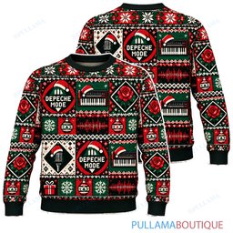 Depeche Mode Checkerboard ugly christmas sweater