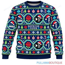 Depeche Mode Festive Ribbons ugly christmas sweater