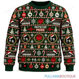 Depeche Mode Festive Maximalist ugly christmas sweater