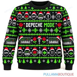Depeche Mode Electric Green ugly christmas sweater