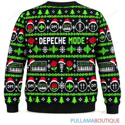 Depeche Mode Electric Green ugly christmas sweater