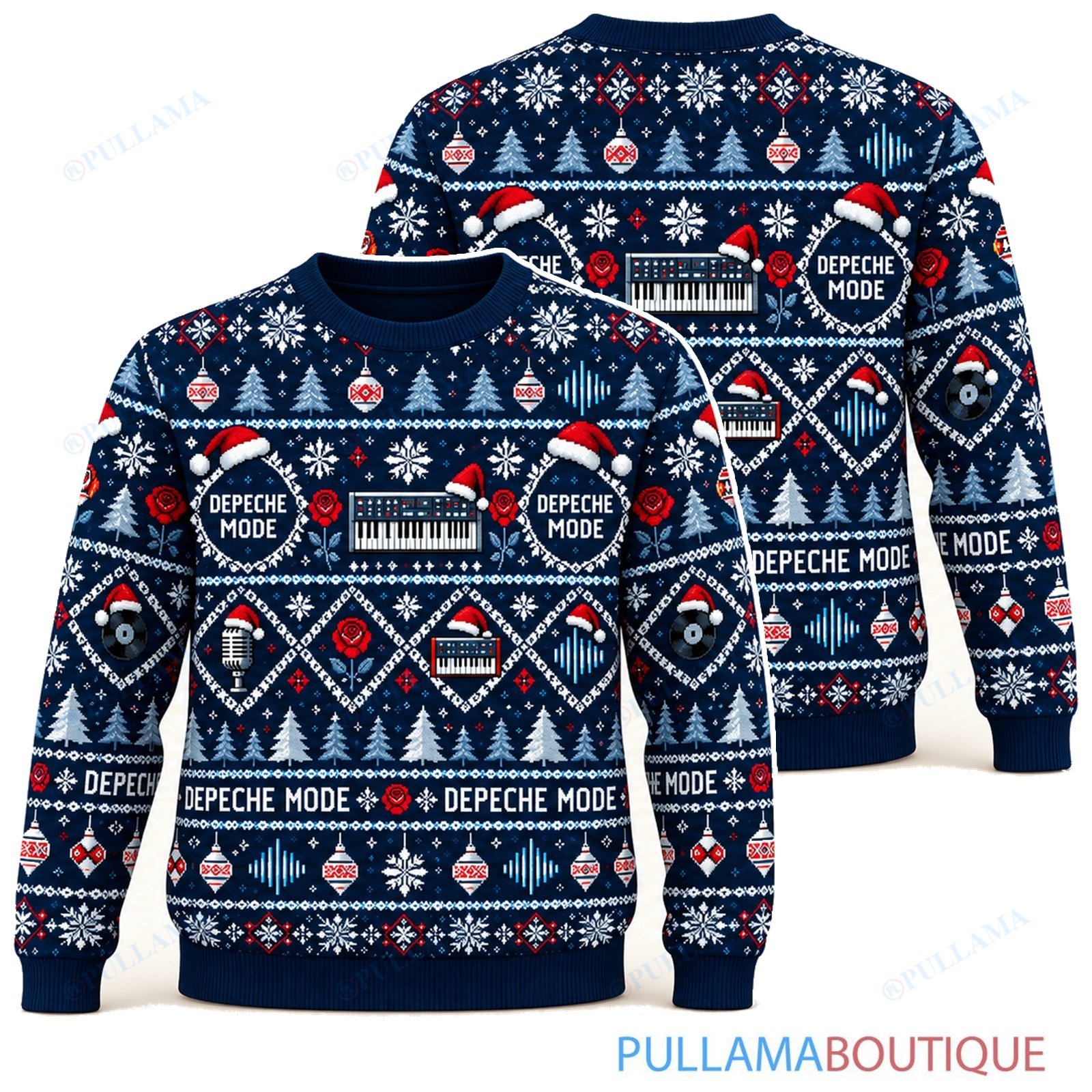 Depeche Mode Midnight Snow ugly christmas sweater