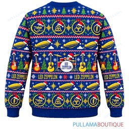 Led Zeppelin Gift Wrap ugly christmas sweater