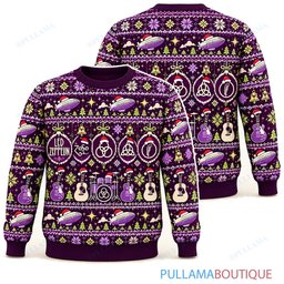 Led Zeppelin Purple Holiday ugly christmas sweater