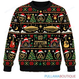 Led Zeppelin Evergreen ugly christmas sweater