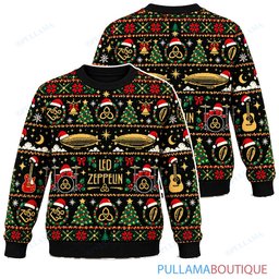 Led Zeppelin Evergreen ugly christmas sweater