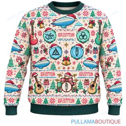 Led Zeppelin Pastel Noel ugly christmas sweater