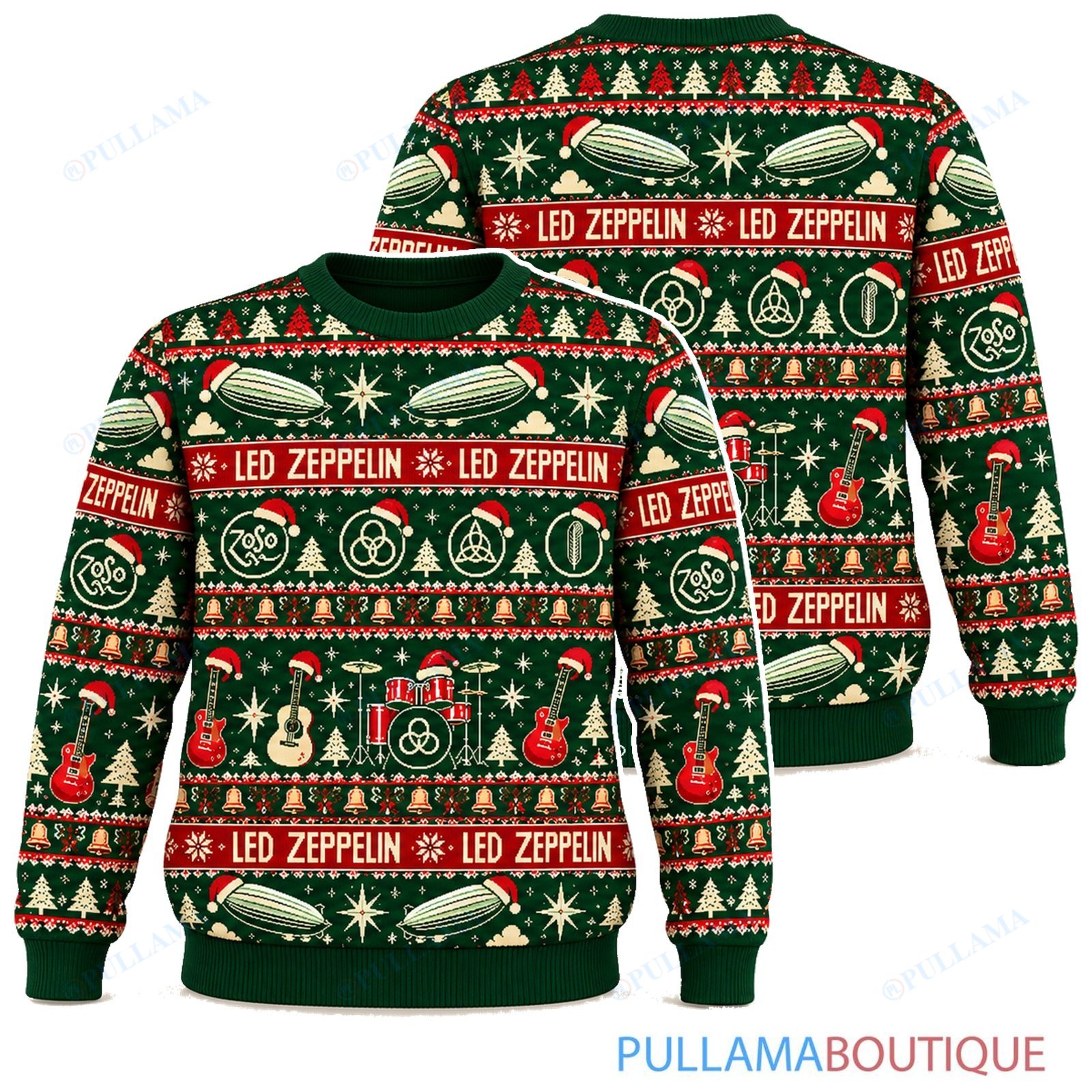 Led Zeppelin Classic Nordic ugly christmas sweater