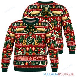 Led Zeppelin Festive Maximalist ugly christmas sweater