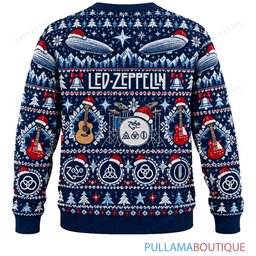 Led Zeppelin Midnight Snow ugly christmas sweater