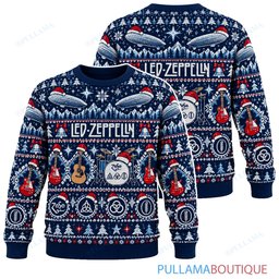 Led Zeppelin Midnight Snow ugly christmas sweater