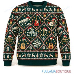 Led Zeppelin Nordic Diamonds ugly christmas sweater