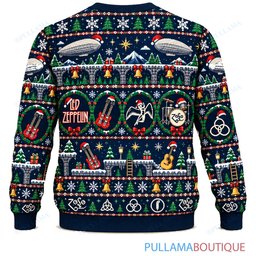 Led Zeppelin 8 Bit Quest ugly christmas sweater