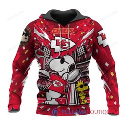 Kansas City Chiefs Snoopy and Woodstock with Super Bowl Trophy Joe Cool Custom Hoodie
