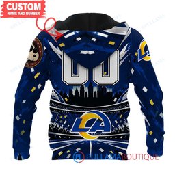 Los Angeles Rams Snoopy and Woodstock with Super Bowl Trophy Joe Cool Custom Hoodie